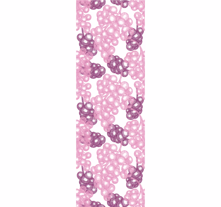 Kitchen roller blind in pink and purple grapes - TenStickers