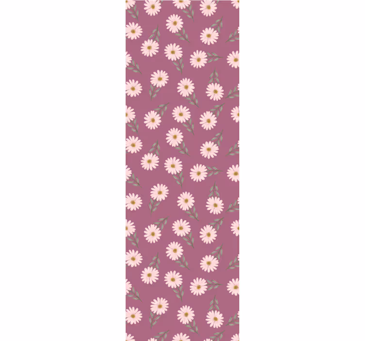 Kitchen roller blind with little pink daisies pattern - TenStickers