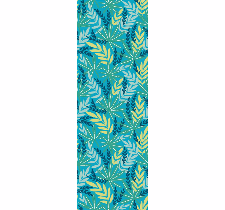 Kitchen roller blind in blue tropical pattern - TenStickers