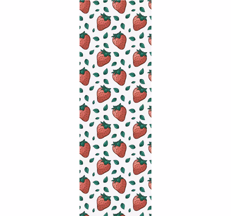 Kitchen roller blind with bright juicy strawberries leaves - TenStickers