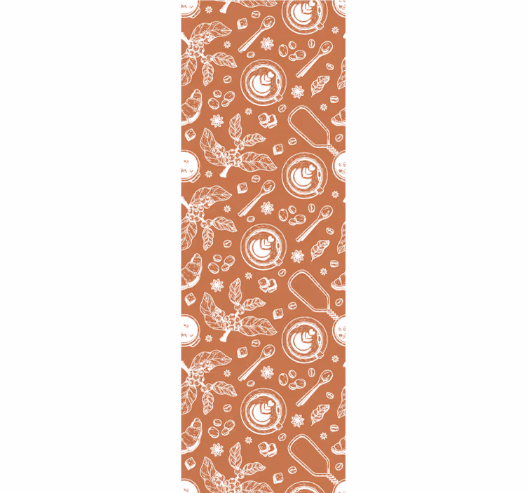 Kitchen roller blind coffee seamless pattern - TenStickers