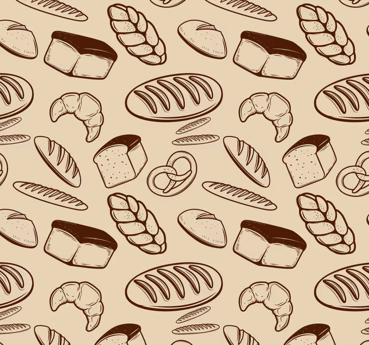 Kitchen roller blind bakery pattern - TenStickers