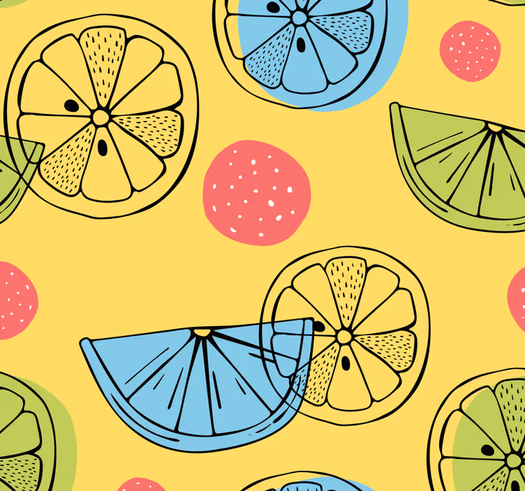 Kitchen roller blind citrus fruits design - TenStickers