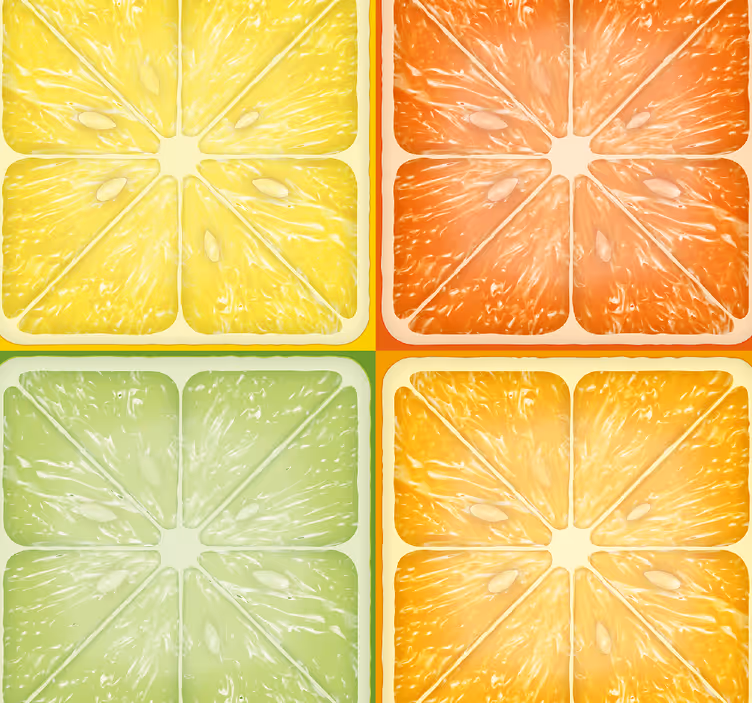 Kitchen roller blind in vibrant citrus design - TenStickers