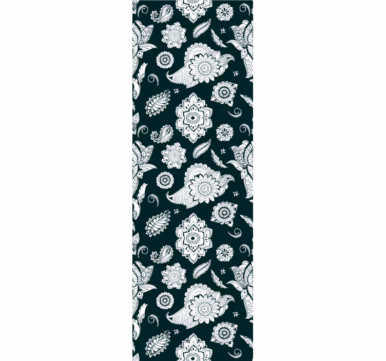 Kitchen roller blind indian paisley design - TenStickers