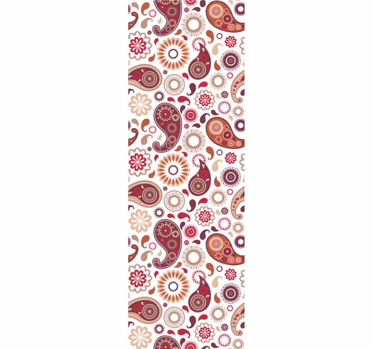 Kitchen roller blind with white paisley pattern - TenStickers