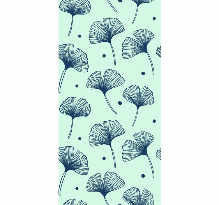 Kitchen roller blind in floral blue design - TenStickers