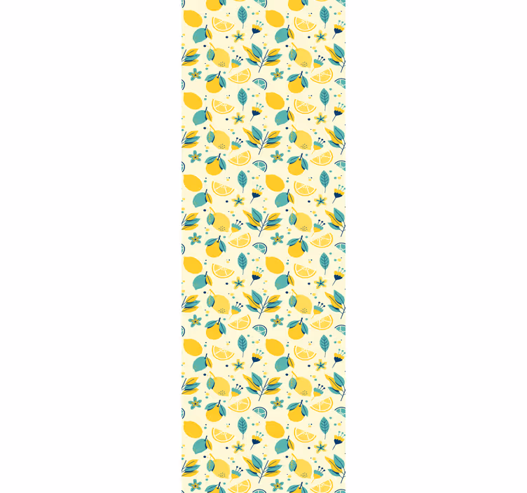 Kitchen roller blind with whimsical lemons - TenStickers