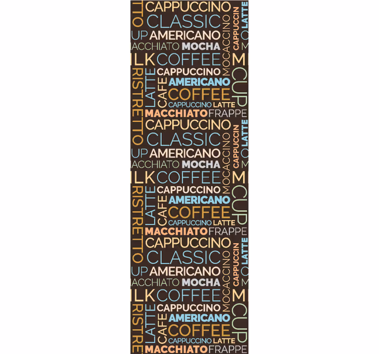 Kitchen roller blind coffee text design - TenStickers