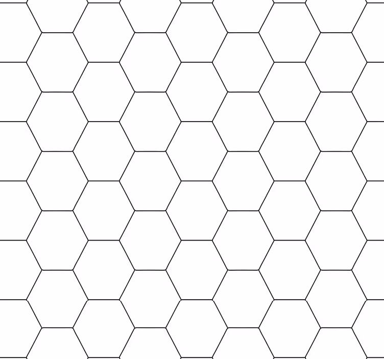 Kitchen roller blind black and white honeycomb - TenStickers