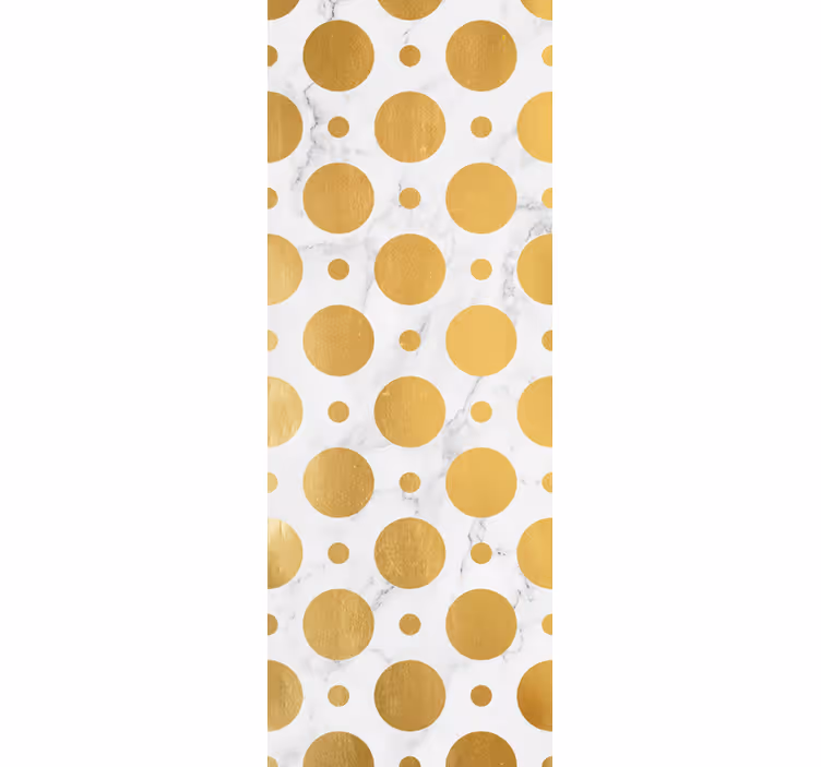 Dining room roller blind in gold marble dots - TenStickers