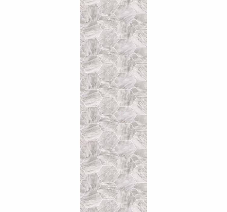 Dining room roller blind with gold marble hexagons - TenStickers