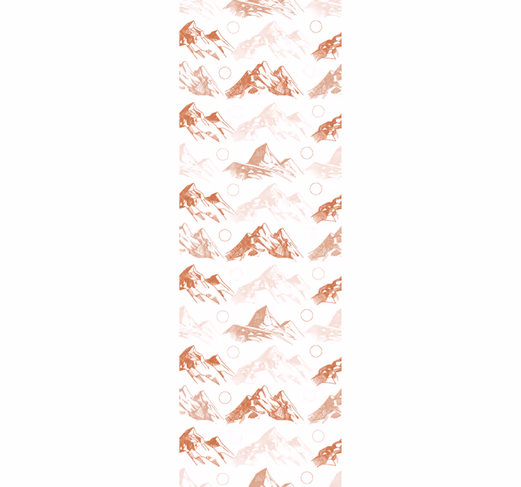 Dining room roller blind with terracotta mountain pattern - TenStickers