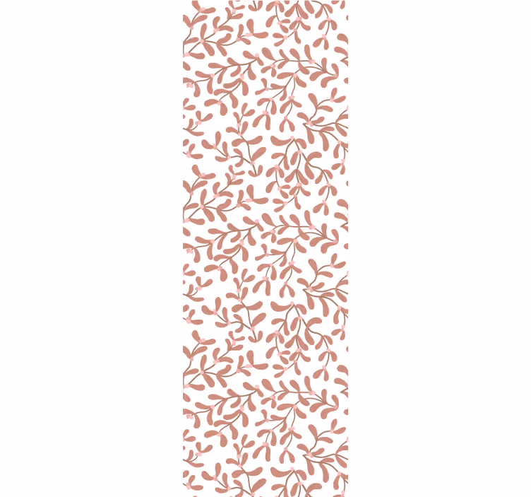 Terracotta small leaves dining room roller blind - TenStickers