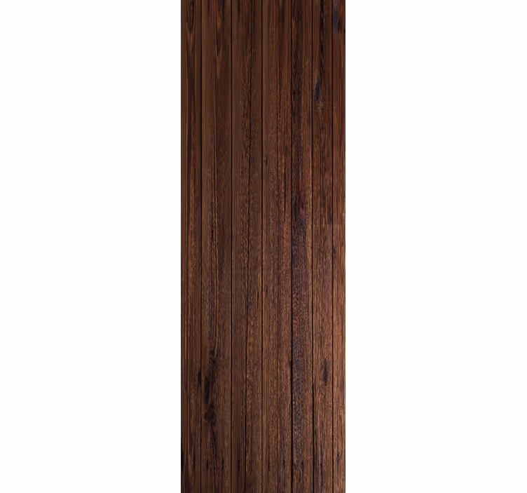 Dining room roller blind in dark brown rustic wood - TenStickers