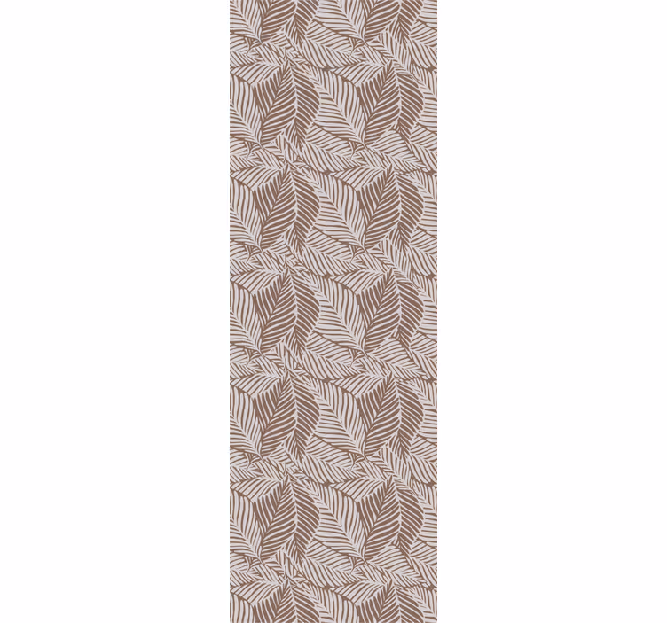 Dining room roller blind in terracotta leaves - TenStickers