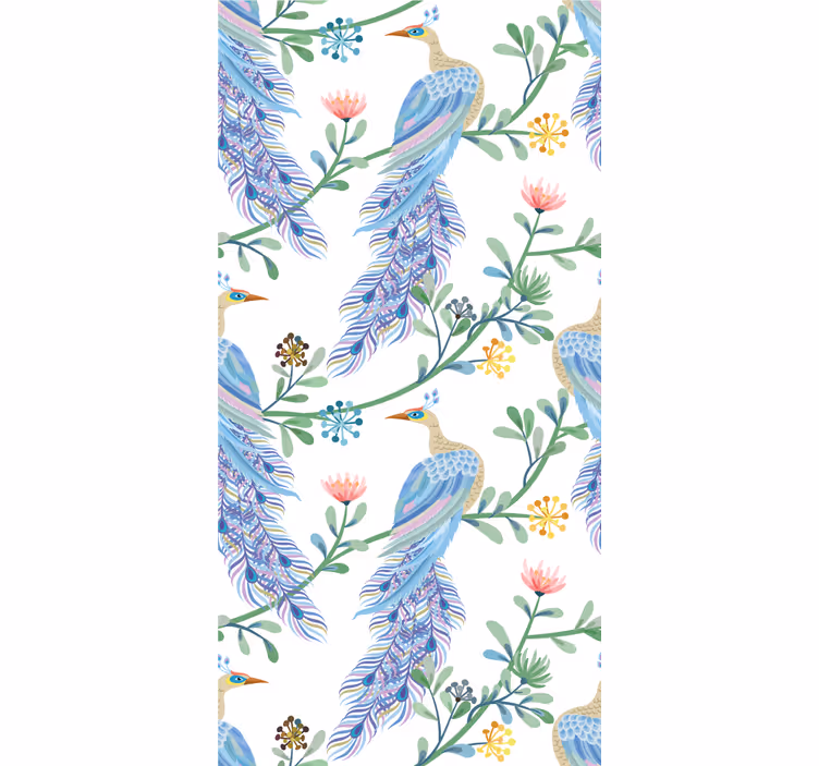 Dining room roller blind birds in paradise - TenStickers