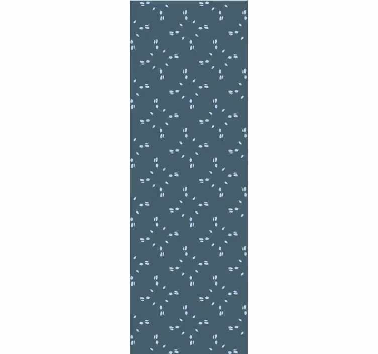 Dining room roller blind with blue magnolia pattern - TenStickers