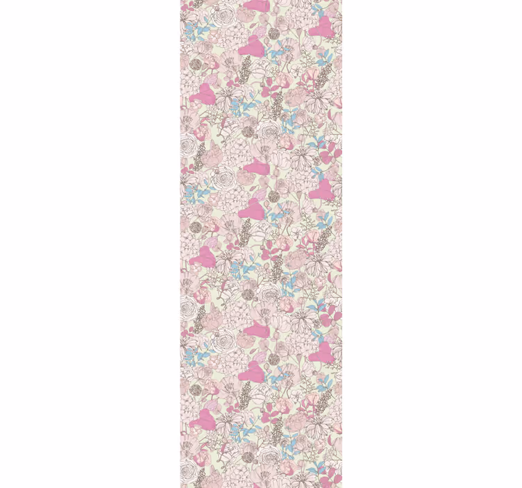 Floral grandmillenial style dining room roller blind - TenStickers
