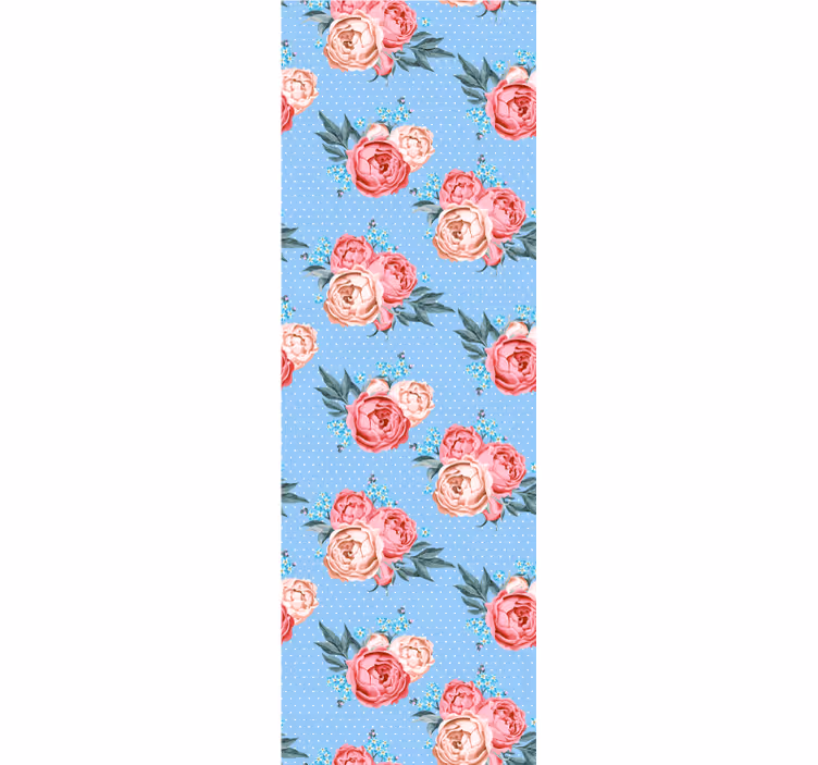 Dining room roller blind shabby chic polka dot design - TenStickers