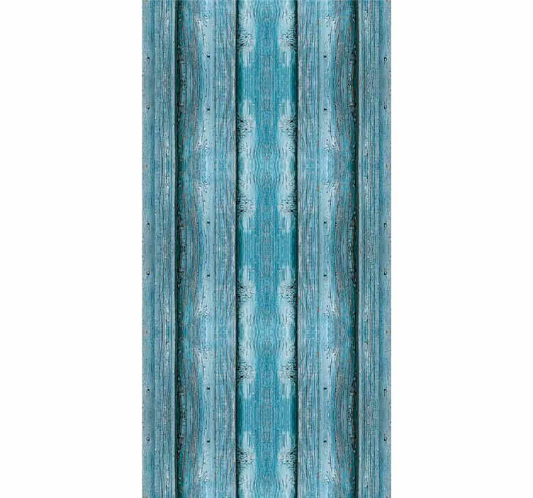 Dining room roller blind blue wood texture effect - TenStickers