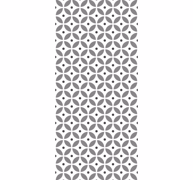 Dining room roller blind nordic style seamless circles - TenStickers