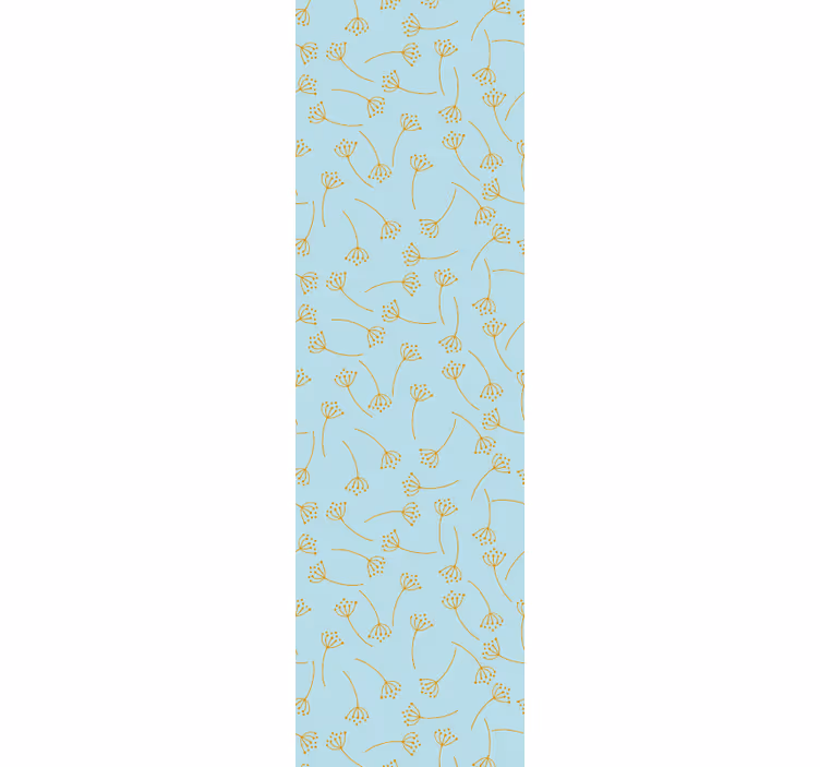 Dining room roller blind with blue nordic plants - TenStickers