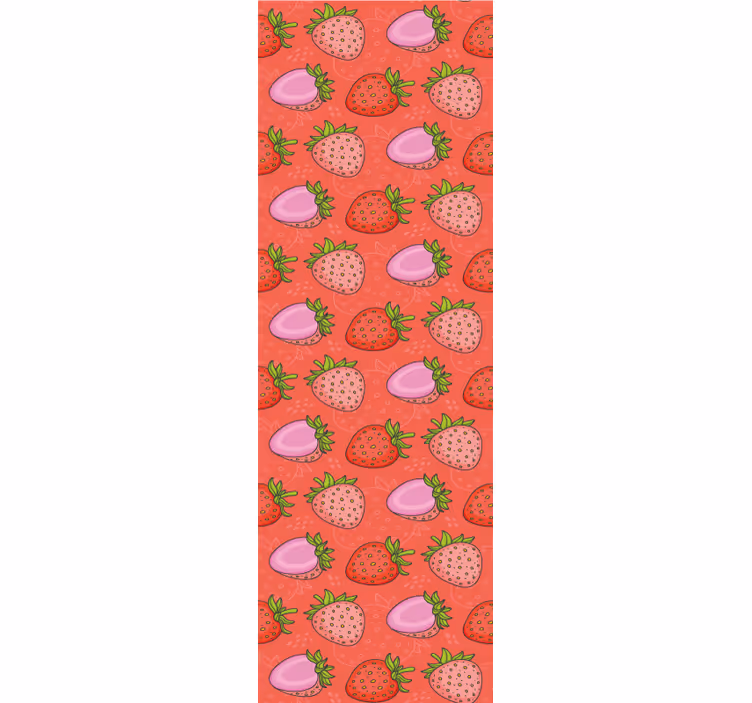 Dining room roller blind seamless strawberry design - TenStickers