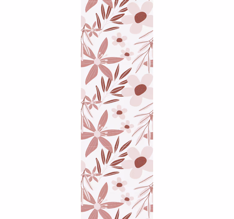 Dining room roller blind in pink daisy flowers - TenStickers