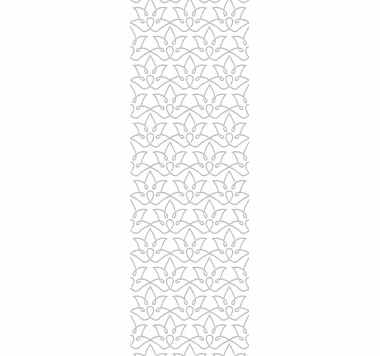 Dining room roller blind in modern floral gray - TenStickers