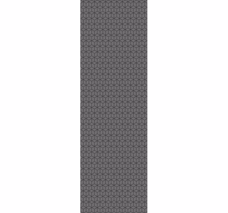 Dining room roller blind 3d gray cubes design - TenStickers