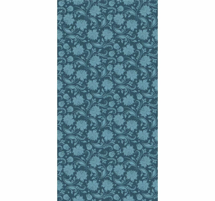 Dining room roller blind secret garden blue - TenStickers