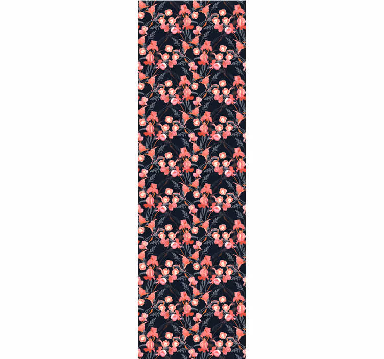Dining room roller blind with delicate pink blossoms - TenStickers
