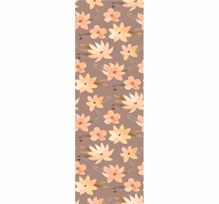 Dining room roller blind aquarella flowers in pastels - TenStickers