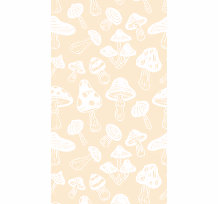 Dining room roller blind with beige mushroom designs - TenStickers