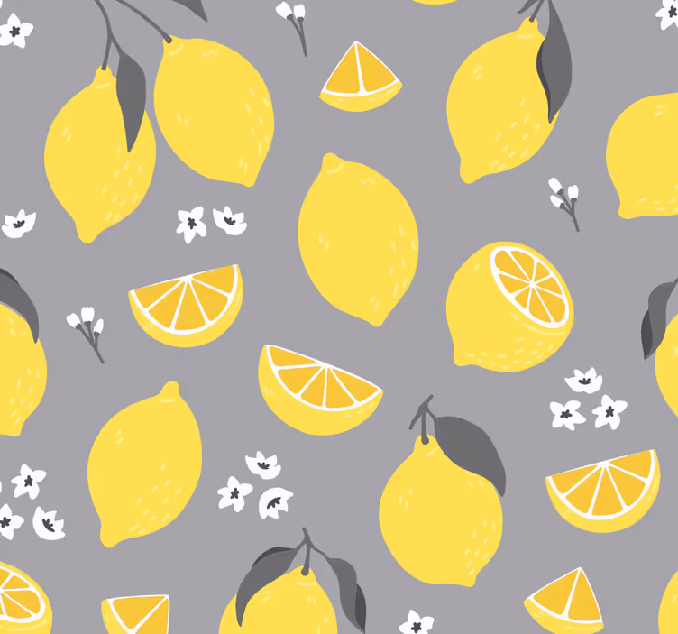 Tropical lemon dining room roller blind - TenStickers