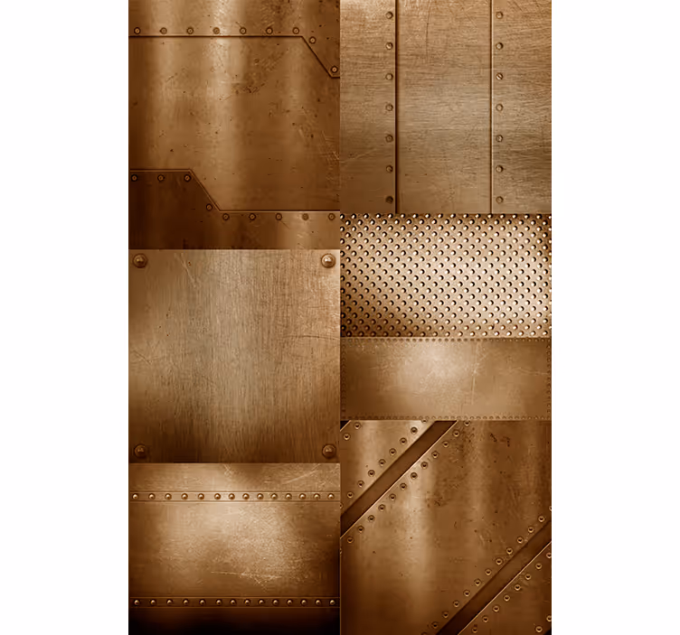 Brass mosaic dining room roller blind - TenStickers