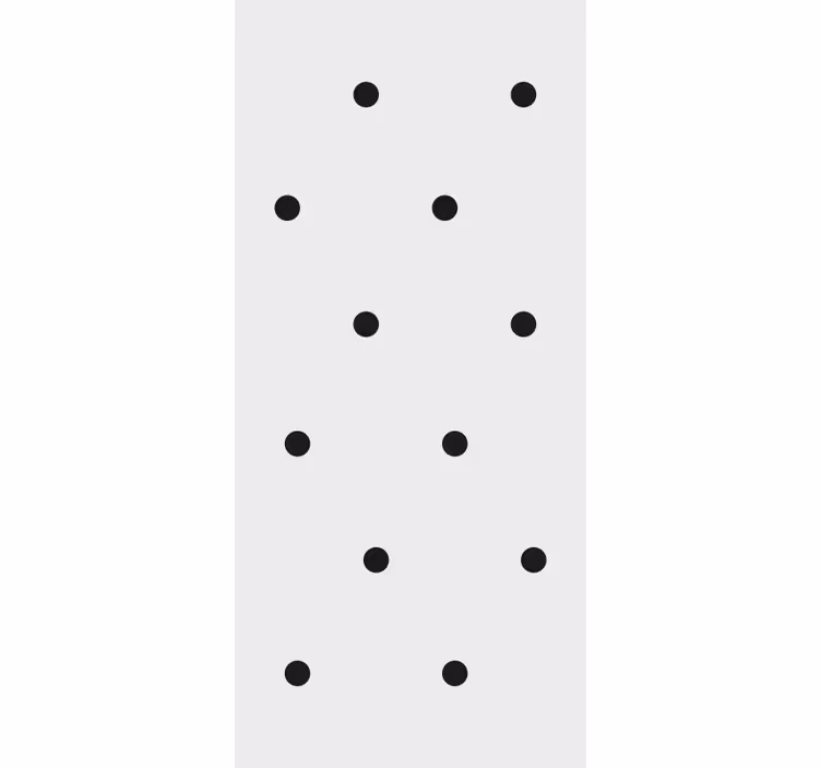 Dining room roller blind nordic style black dots - TenStickers