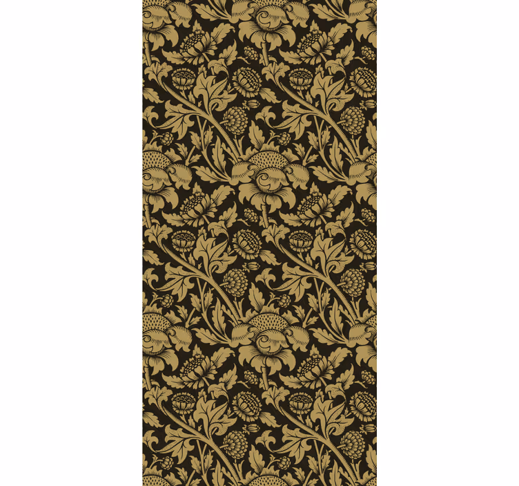 Dining room roller blind with vintage french floral pattern - TenStickers