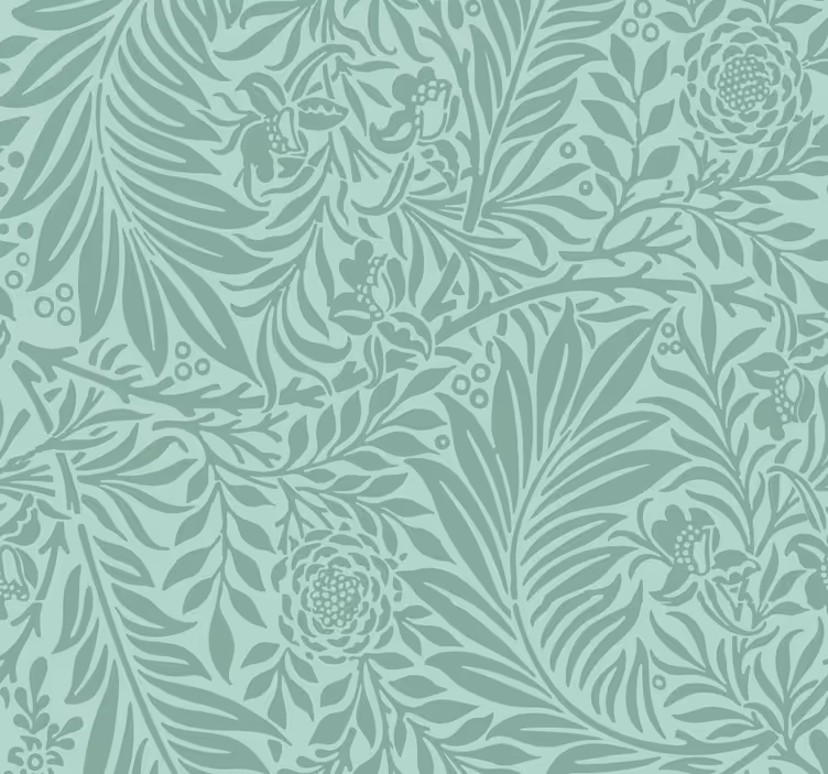 Dining room roller blind in mint green vintage design - TenStickers