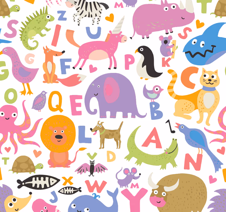 Blind children alphabet animals - TenStickers