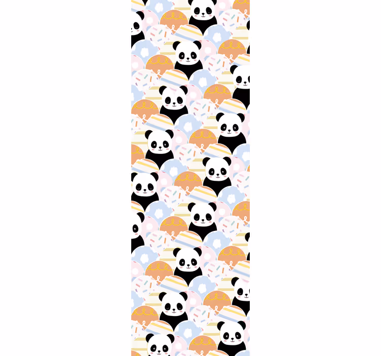 Blind children patchwork panda design - TenStickers