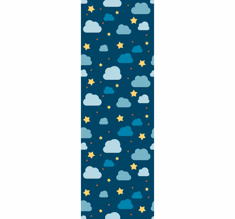 Blind children starry night with clouds - TenStickers