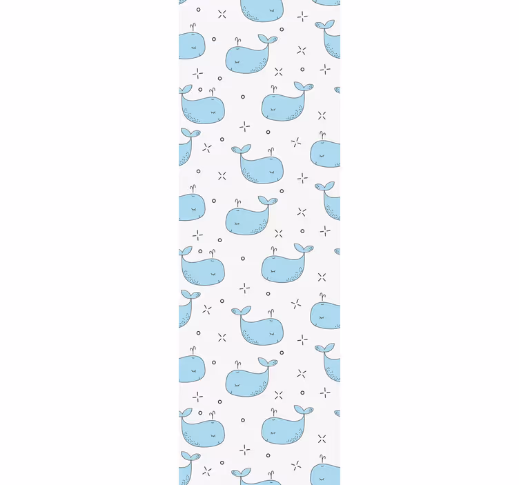 Blind children seamless whale pattern - TenStickers