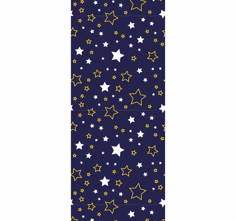 Blind children night sky with white and yellow stars - TenStickers