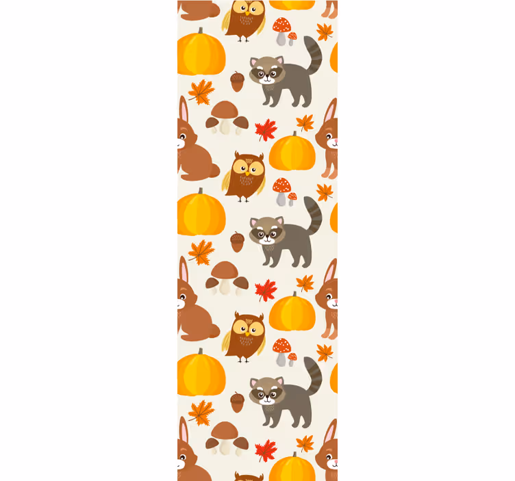 Blind children autumn forest animals - TenStickers