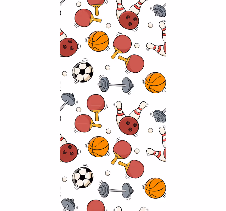Blind children sports equipment in doodle sketch style - TenStickers