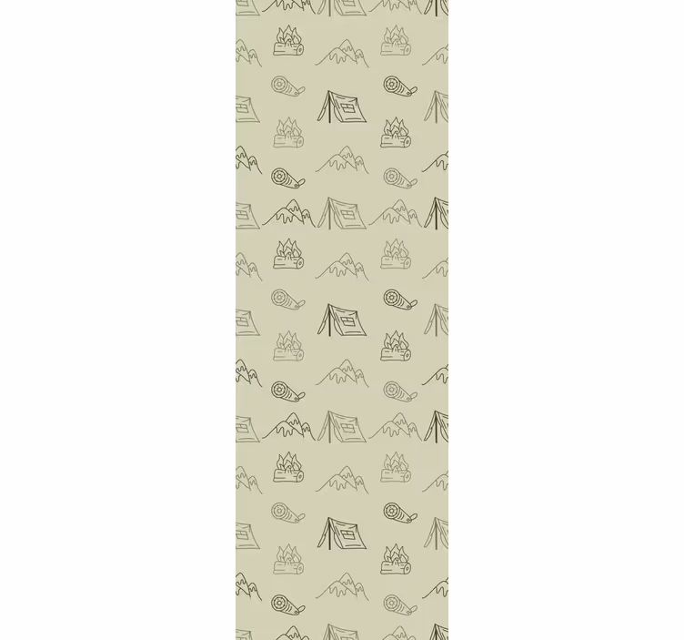Blind children hand-drawn camping gear - TenStickers