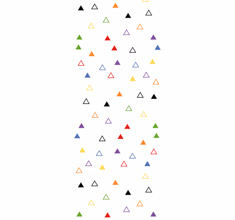 Blind children colorful hollow triangles - TenStickers