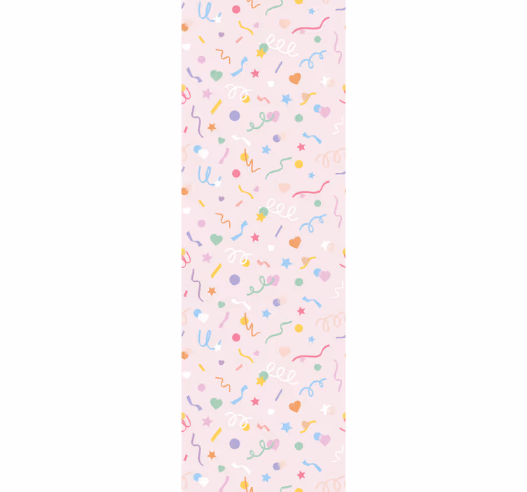 Blind children pattern with cute pastel confetti - TenStickers
